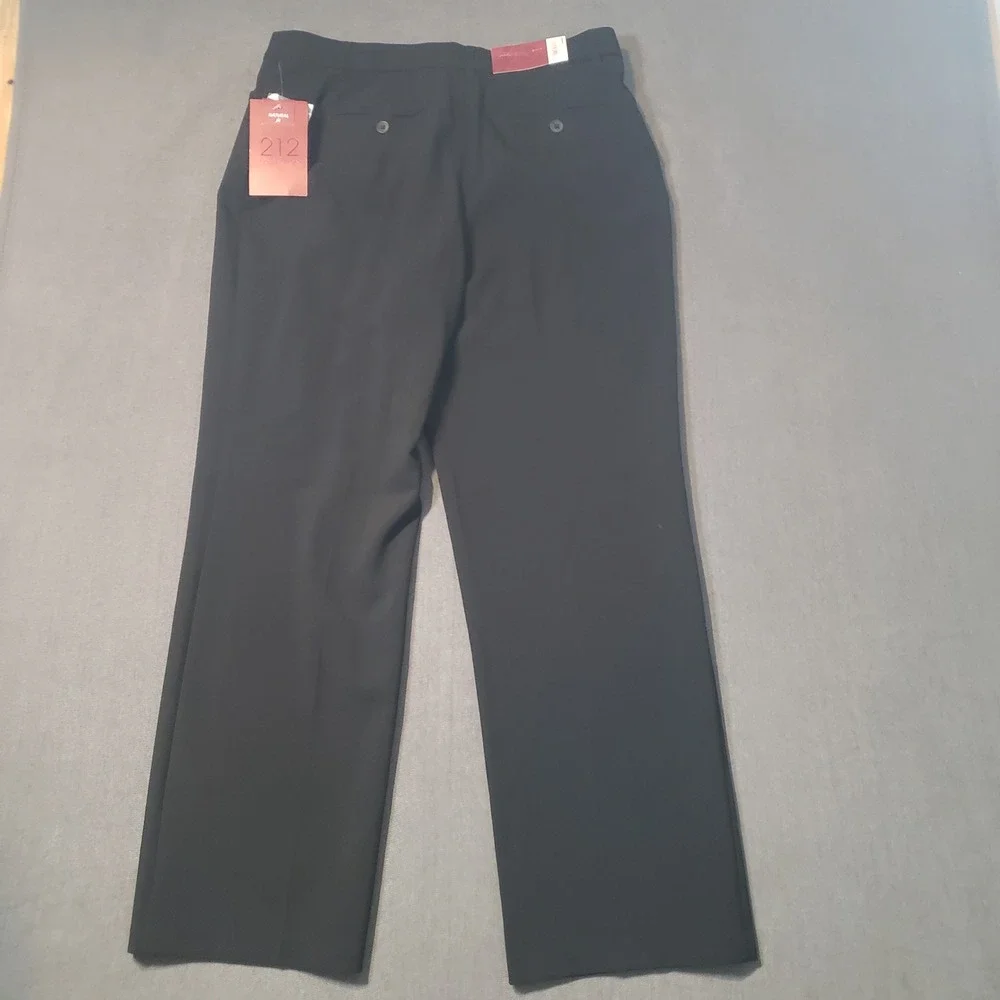 212 Collection Dress Pants Womens 12P Black Tummy Control Natural Fit Straight - Picture 2 of 10
